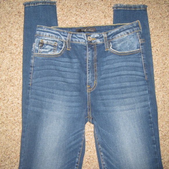 KANCAN PREMIUM DENIM HIGH RISE SKINNY JEANS RAW 26 - Picture 2 of 6